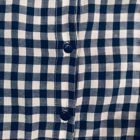 Paradigma- Gingham Blue Check Blouse - Large - Picture 5 of 7